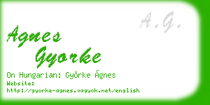 agnes gyorke business card